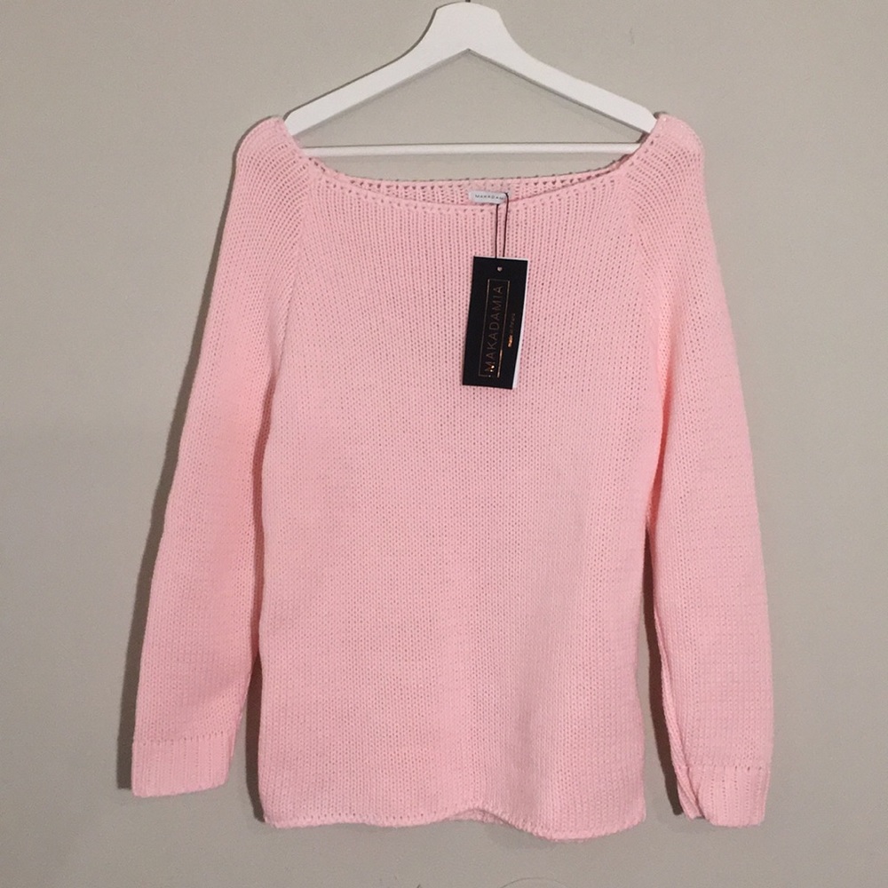 NWT Makadamia Pink Knit Sweater